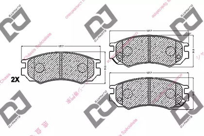 Комплект тормозных колодок DJ PARTS BP1263